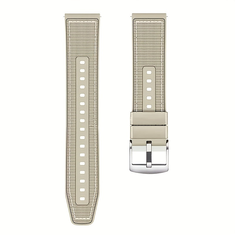 22mm Silicone and Woven Smartwatch Strap for 46mm Watch GT4 4/3 Pro