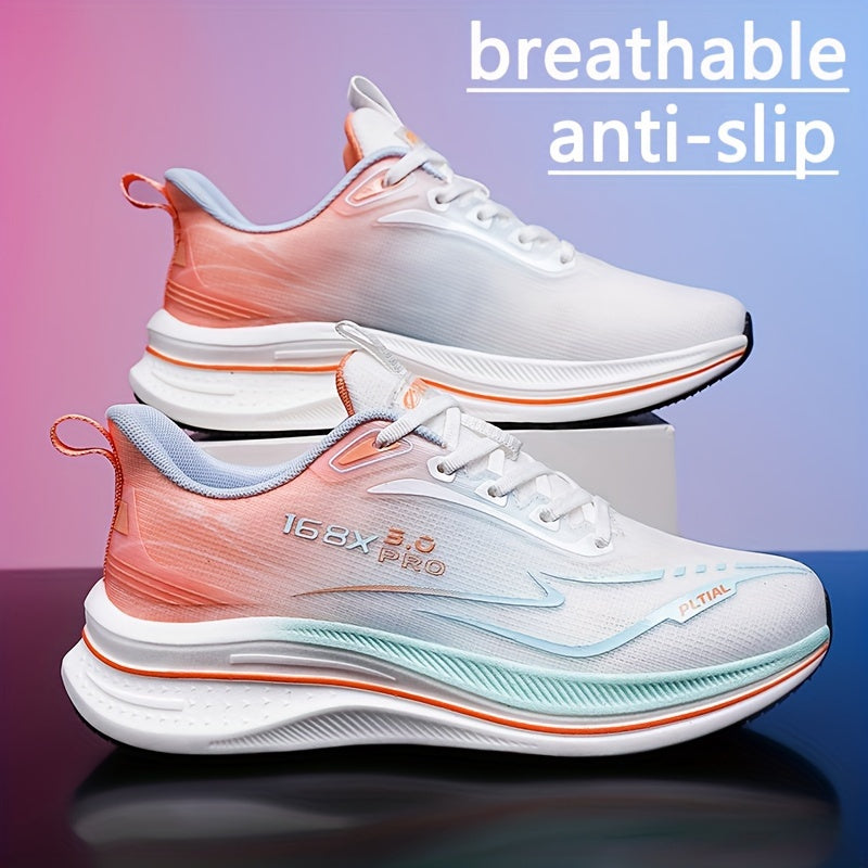 Мужские тканевые дышащие беговые кроссовки, нескользящие, на шнуровке, для улицы