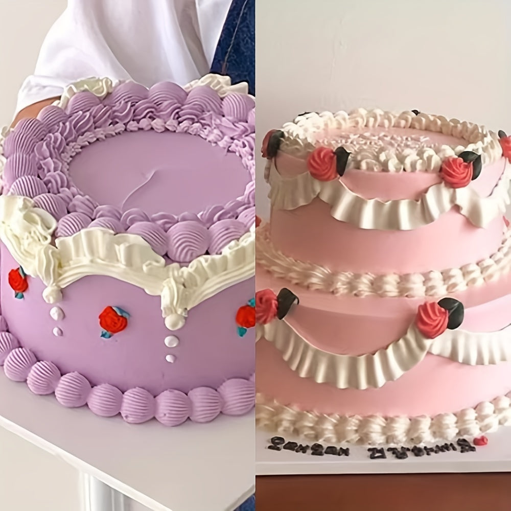 Fondant torti Arc ruler bezash asbobi to'plami, pishirish va shirinlik san'ati uchun o'lchovli o'lchov bilan