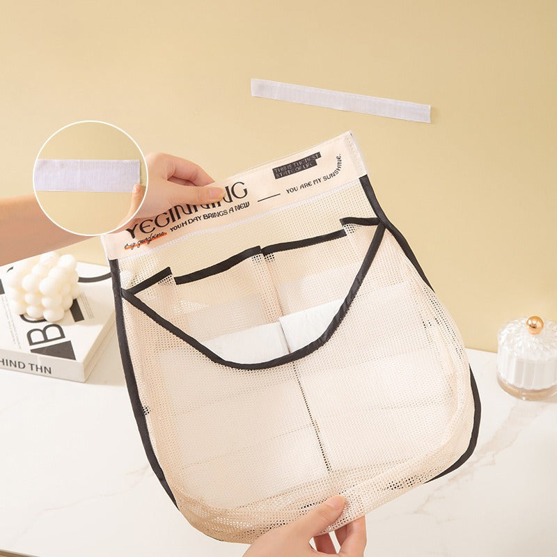 Wall-Mounted Mesh Storage Organizer for Kitchen Garbage Bags and Plastic Bags