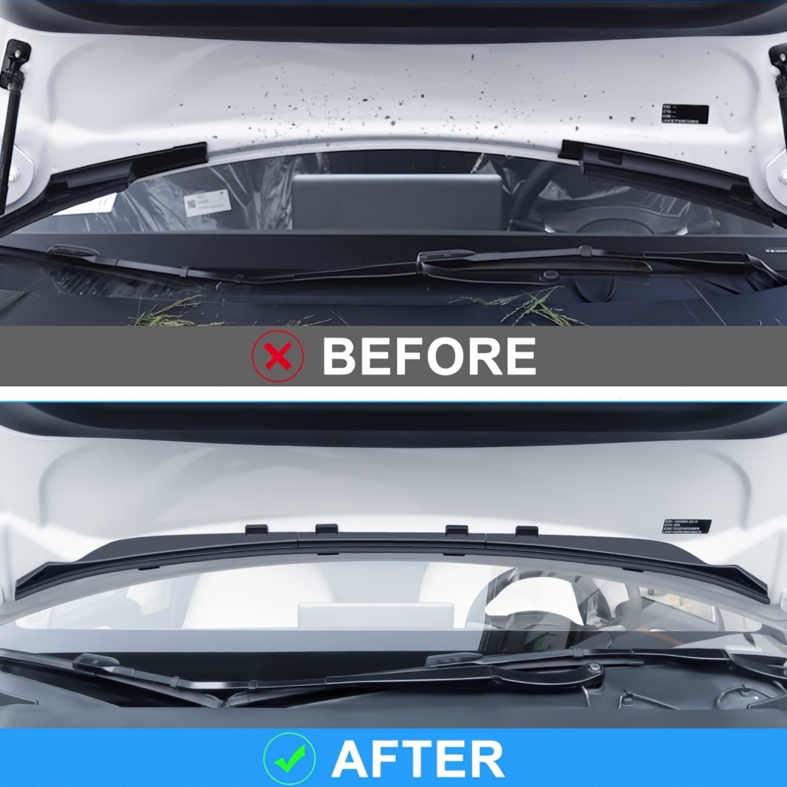 Передняя крышка капота водонепроницаемый уплотнитель для Tesla Model Y и 3 ABS уплотнительная лента