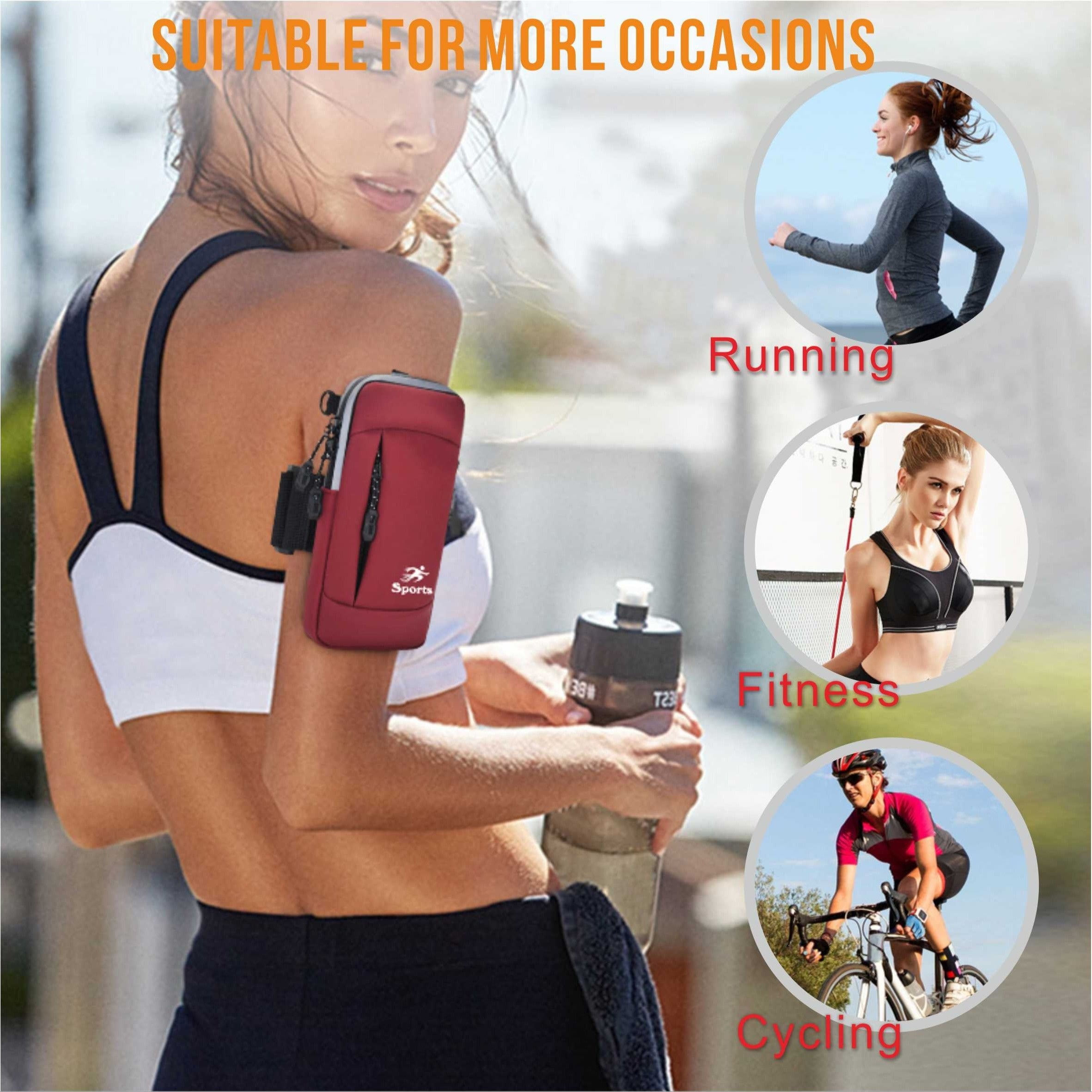 Мобильная сумка на руку для бега, сумка безопасности для джоггинга и мини-сумка через плечо для телефонов до 7 дюймов.