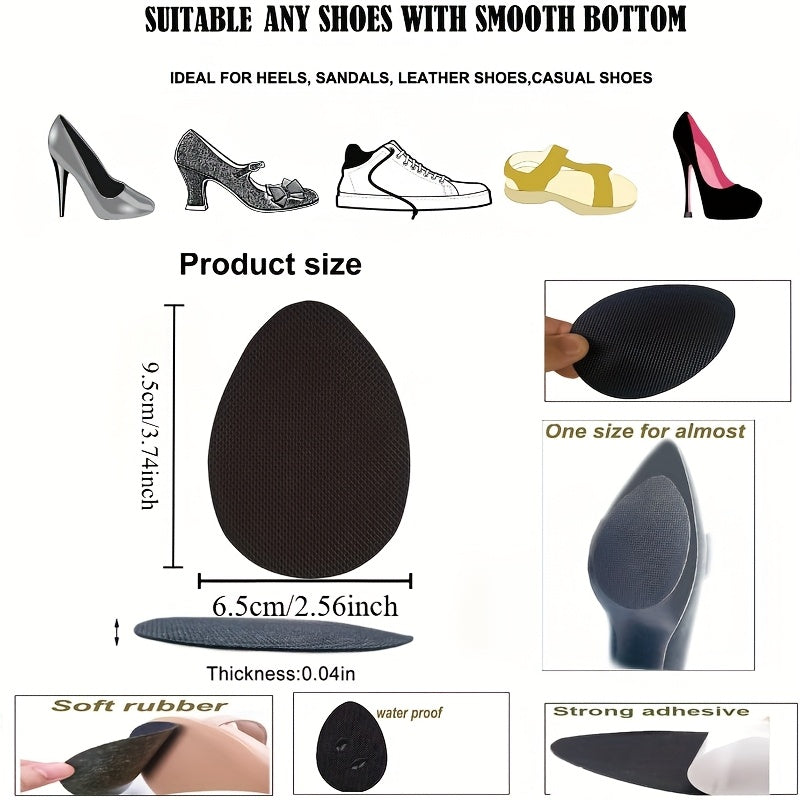 Women Non-Slip Shoe Pads Sole Protectors Adhesive Anti-Slip Grip 4 Pcs