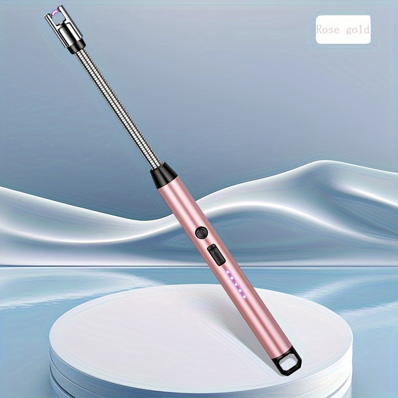 Electric Rechargeable Candle Lighter Windproof Flameless Kitchen BBQ Camping Tool