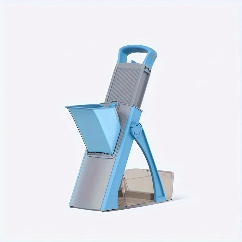 Manual Vegetable Slicer and Dicer with Detachable Blade and Container Kitchen Tool