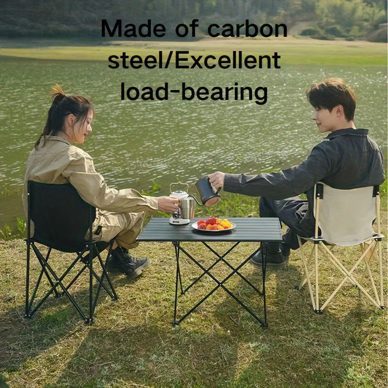Carbon Steel Outdoor Folding Table with Storage Bag for Camping Fishing Parties and Garden