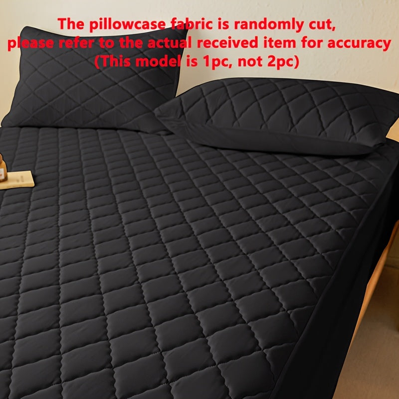 Conjunto de fundas de almohada transpirables e impermeables con protector anti polvo y patrón de cuadrícula diagonal