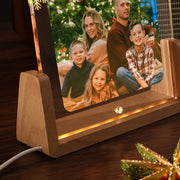 Custom Illuminated Acrylic Christmas Photo Frame for Holiday Decor