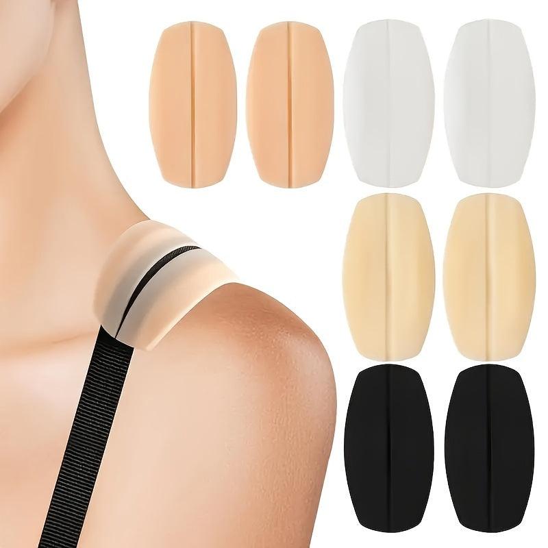 2pcs Silicone Bra Strap Cushions Non-Slip Shoulder Pads for Comfort and Strap Hold