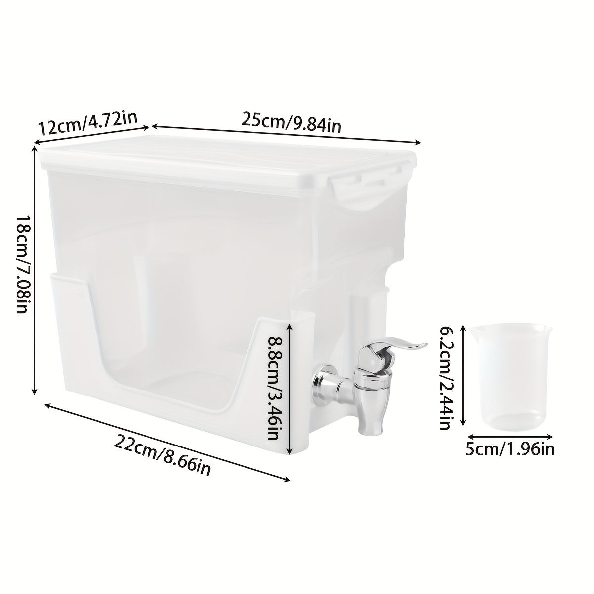 Laundry Detergent Dispenser with Measuring Cup for Laundry Room Organization