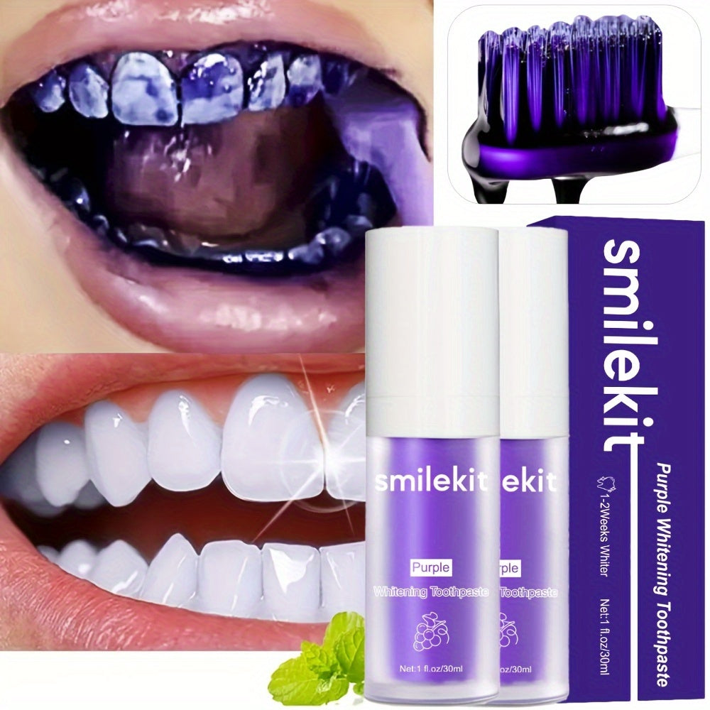 Purple Whitening Toothpaste Grape Flavored Deep Clean Paste for Fresh Breath 1 Pack
