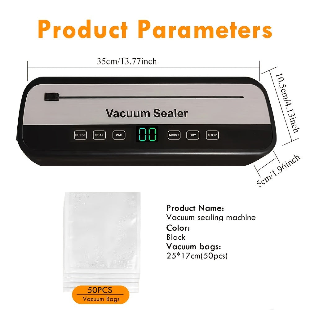 Электронный цифровой вакуумный запайщик для хранения и упаковки продуктов