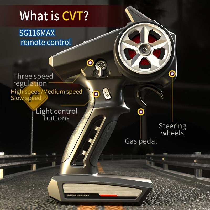 1:16 Scale 4WD Off-Road RC Car with Wi-Fi Remote Control and USB Rechargeable Battery