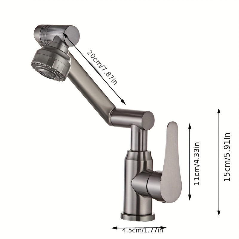 Matte Black Ceramic Bathroom Faucet with Single Handle and Wealth Cat Design