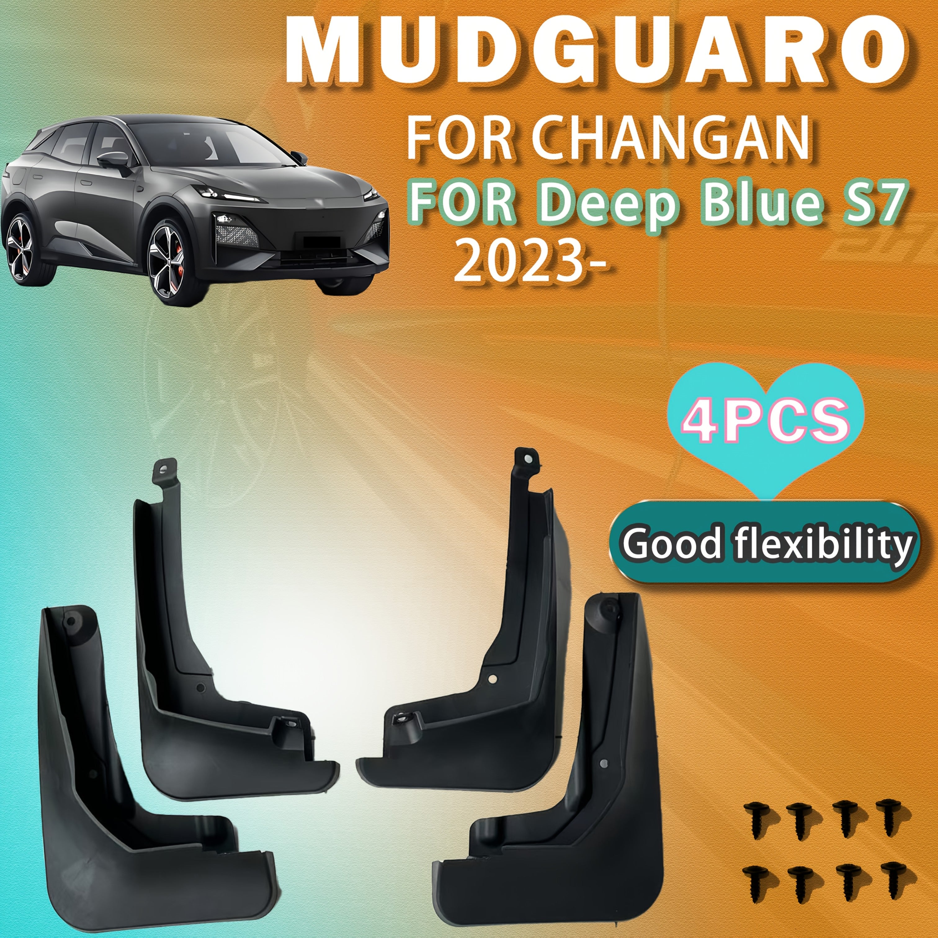 4pcs Durable Plastic Mud Flaps for Cars, Scratch-Resistant Wheel Protection
