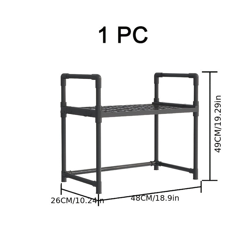 Estante de almacenamiento para cocina, estante para horno microondas, diseño abierto de doble o triple capa