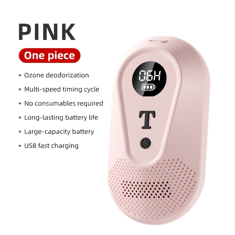 Portativ poyafzal deodorant USB qayta to'ldiriladigan, ozonli taymer bilan, uzoq batareya