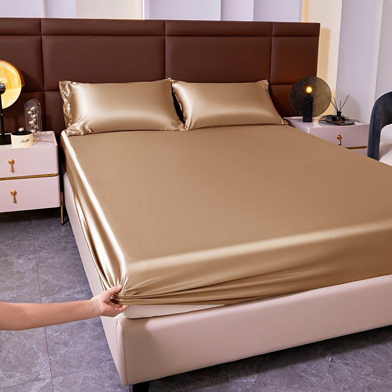 Juego de sábanas ajustadas de poliéster colorido con 2 fundas de almohada para dormitorios y habitaciones