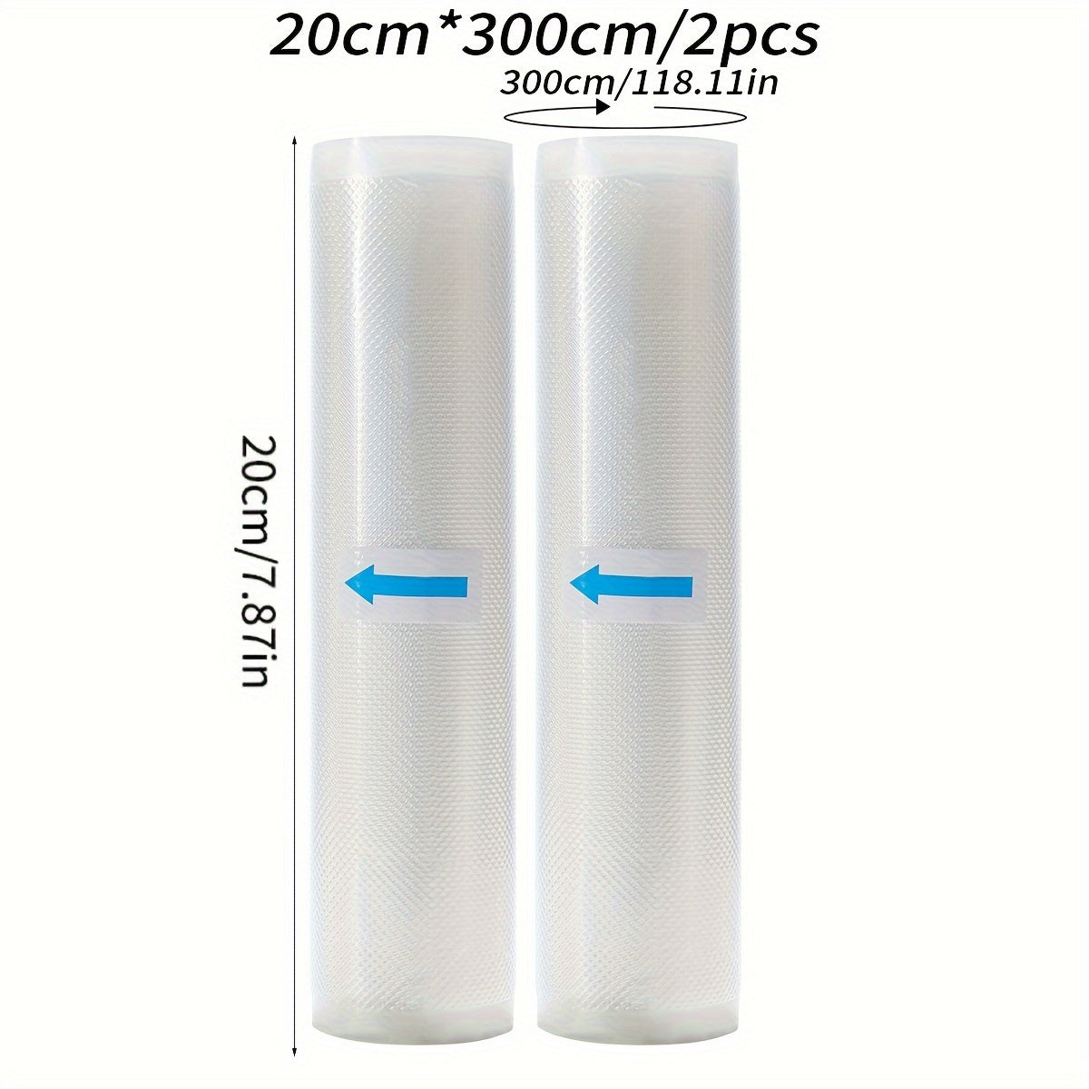 Two Pieces 3-Meter BPA-Free Vacuum Seal Bags for Food Preservation and Sous Vide
