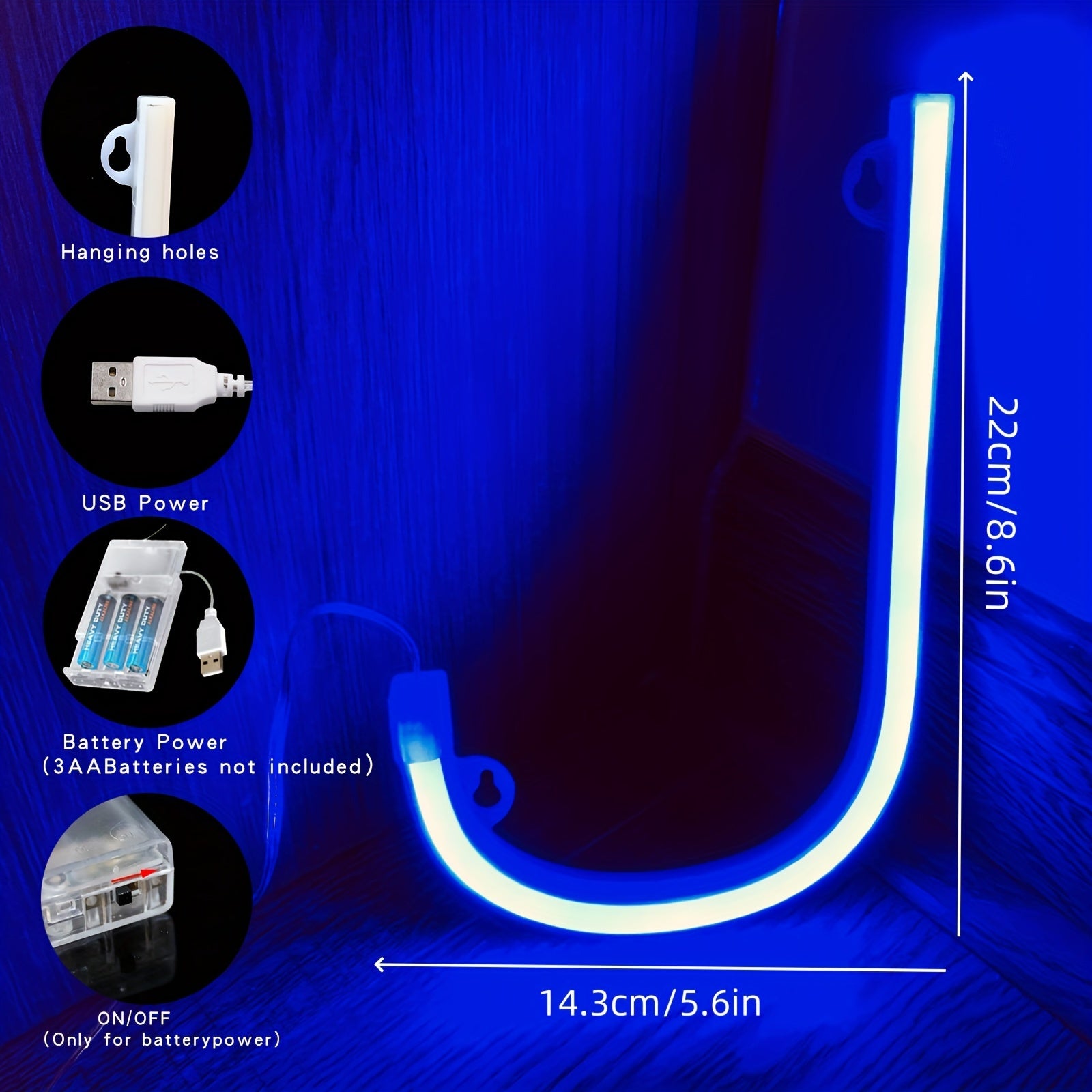 Neon LED harf yorug'lik belgisi, USB yoki batareyalar bilan quvvatlanadi, yotoqxona bezatish yoki maxsus tadbirlar uchun mukammal.