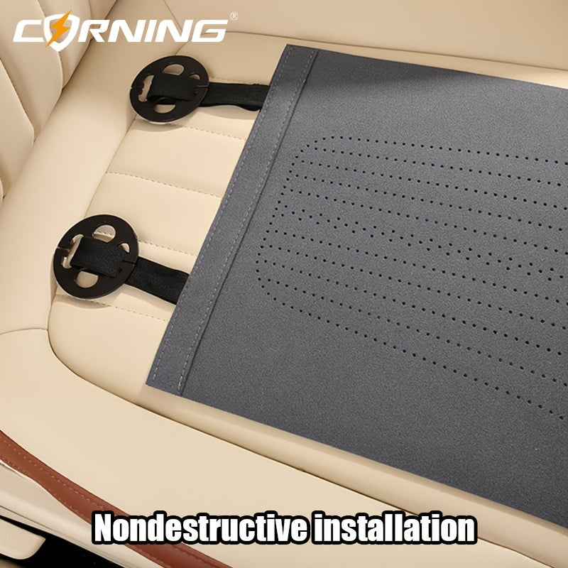 Universal Car Seat Leg Rest Extension Cushion Black Gray Non-Slip