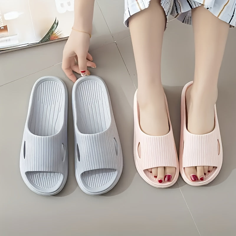 Men and Women EVA Non-Slip Slippers Minimalist Stripes For Home Beach