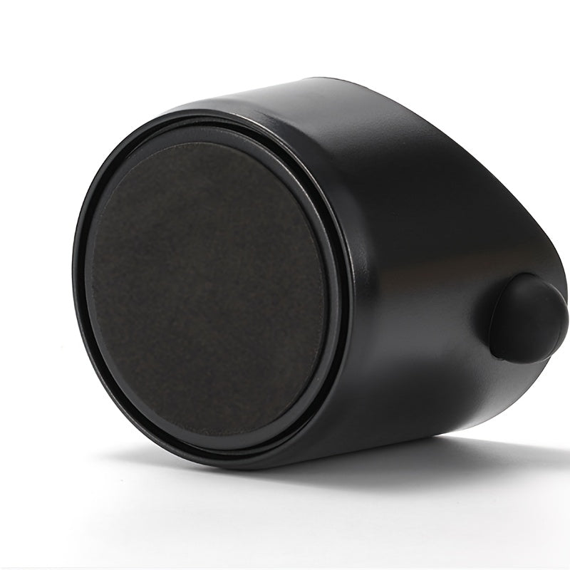 Black Non-Slip Coffee Tamping Box with Removable Strike Rod and Dust Bin