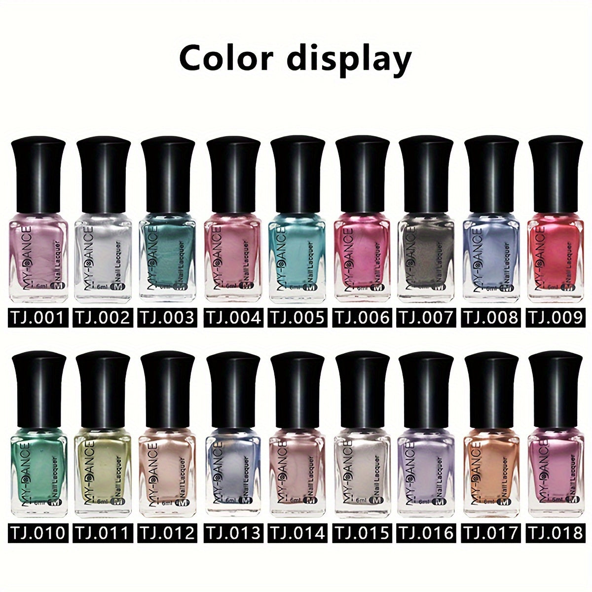 Women Metallic Nail Polish Bottle Quick-Dry Durable Whitening