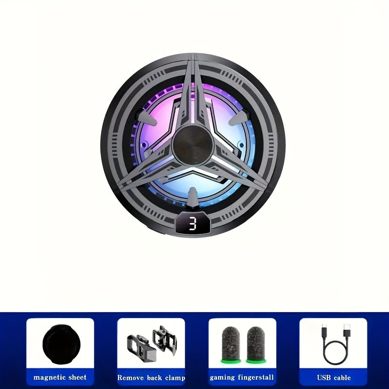 Portable USB Phone Cooling Fan for Gaming Heat Dissipation Compact Phone Cooler