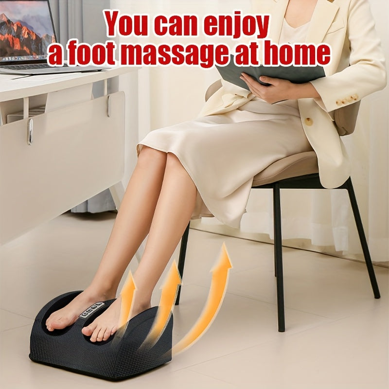 Masajeador eléctrico para pies con rodillos giratorios, amasamiento, vibración y intensidad ajustable