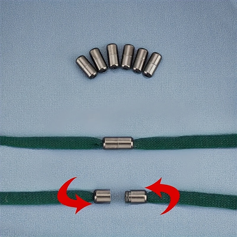 10Pcs Metal Shoelace Locks Alloy Lace Buckle No-Tie Shoe Fixing Accessories