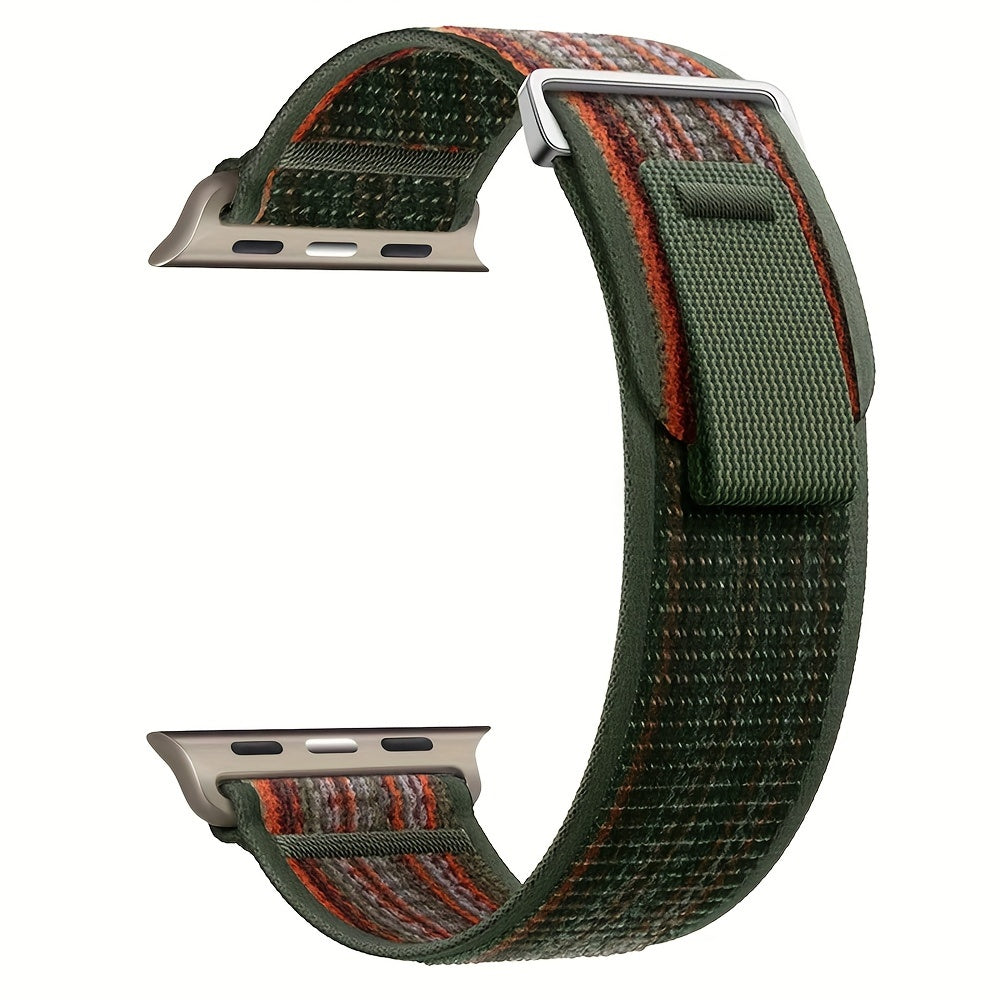 Elastic Nylon Watch Band for Apple Watch Adjustable Sport Strap Compatible with Series 10 9 8 7 6 SE 5 4 3 2 1