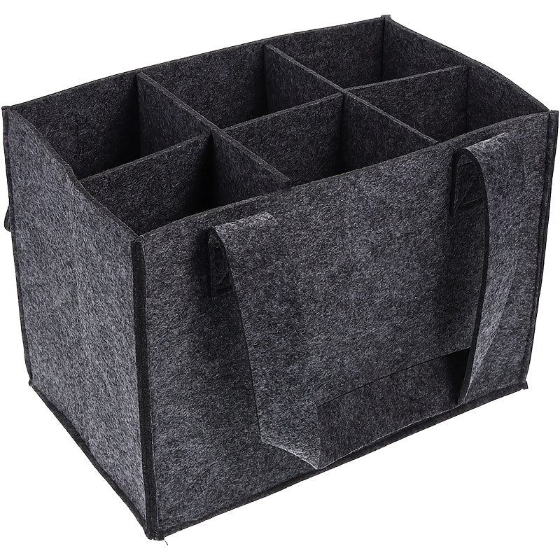 Felt Wine and Beer Bottle Tote Holds Up to 6 Bottles Portable Lightweight Travel