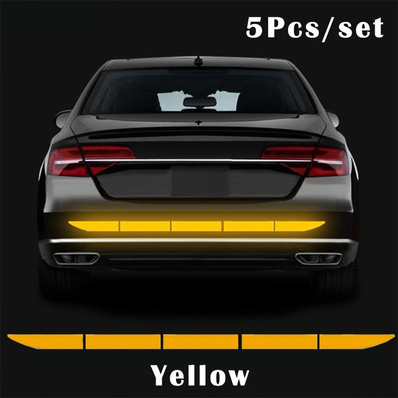 5Pcs Car Reflective Warning Stickers Rear Collision Prevention Safety Cover