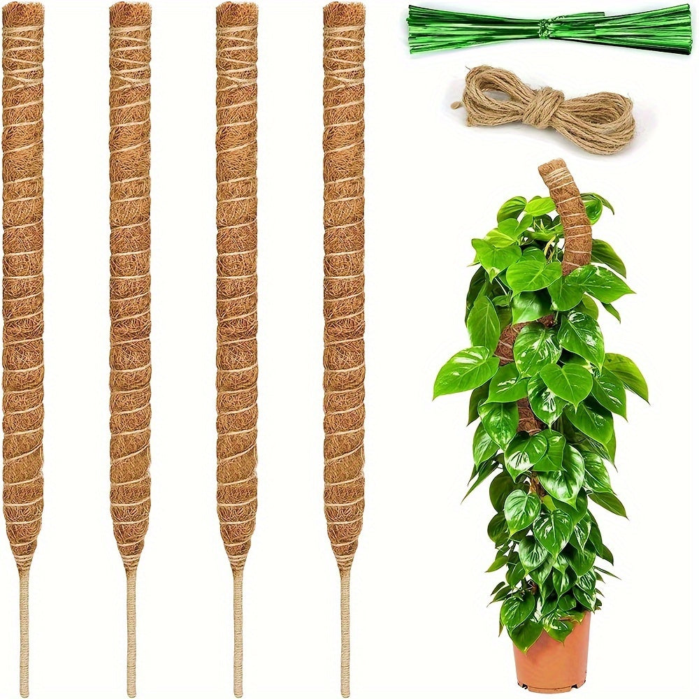 Bendable Coconut Brown Plant Support Pole for Climbing and Training