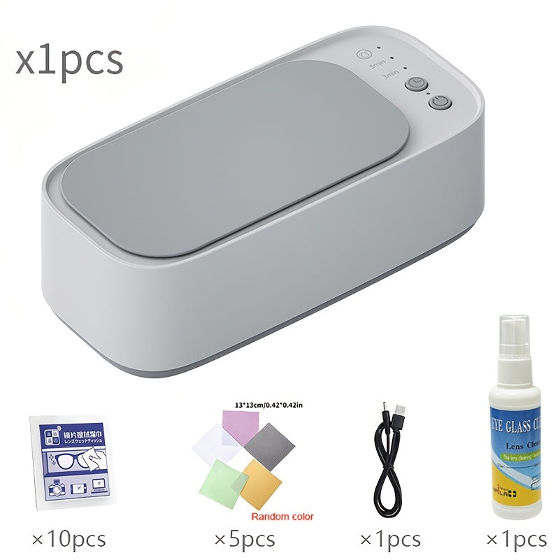Multifunctional Glasses Cleaner Machine Battery Powered Compact Travel Eyewear Cleaner