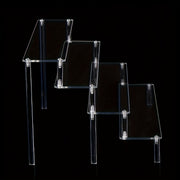 Transparent Ladder Style Storage Rack for Perfumes Lipsticks Nail Polishes and Skincare Multi-Functional Display Shelf