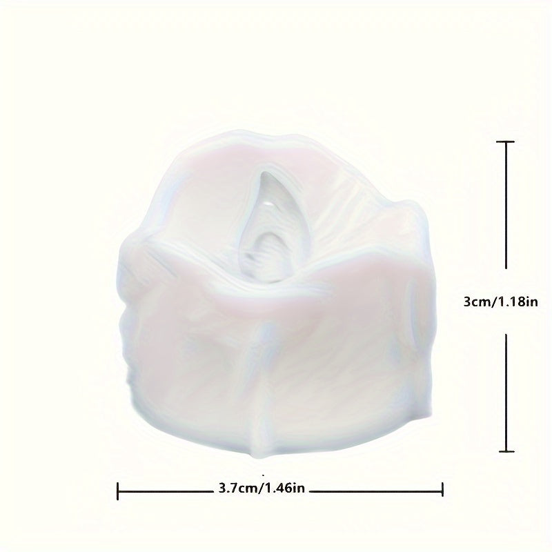 4 velas de té LED con batería, luz cálida blanca para decoración navideña