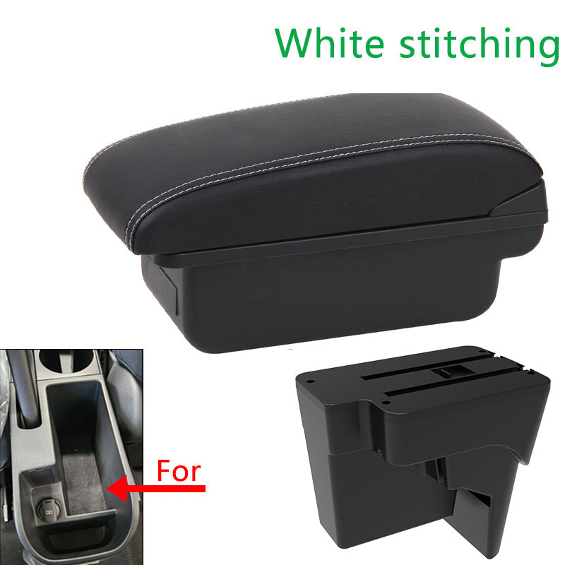 Black ABS Armrest Console Storage Box for Car Center Organizer