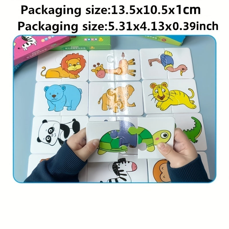 Educational Puzzle Toys for Babies and Toddlers Unisex 32PCS Paper 10x6.7cm
