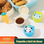 16 mini recipientes portátiles para salsas para bento, aderezo para ensalada, dispensadores de kétchup