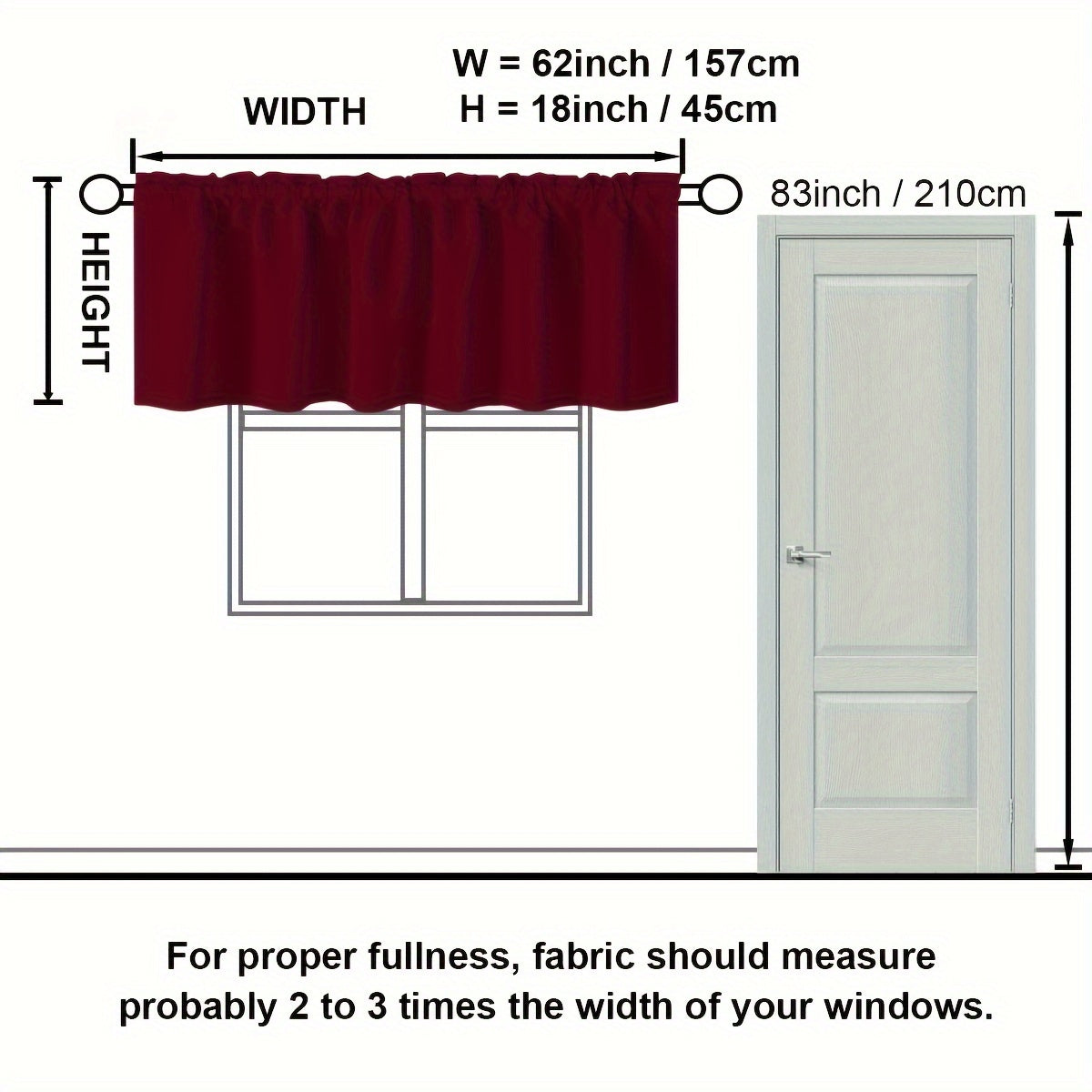 Blackout Heat Insulation Curtain Rod for Kitchen Living Room Bedroom Home Decor