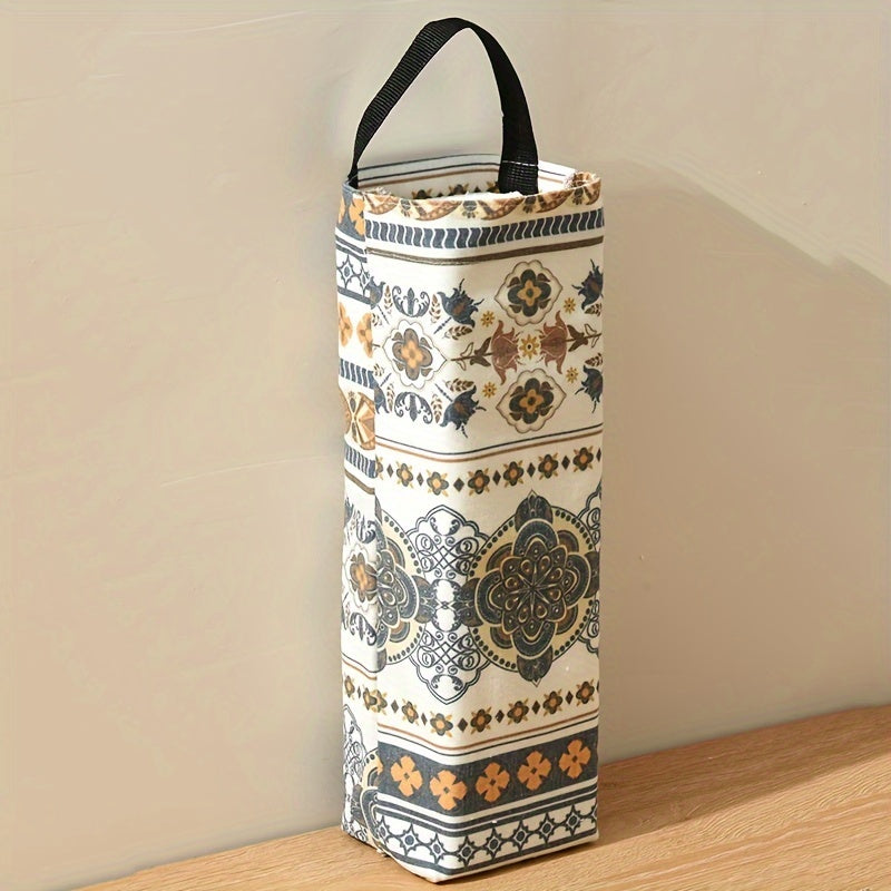 Dispensador organizador de bolsas de basura de pared con gran capacidad para cocina