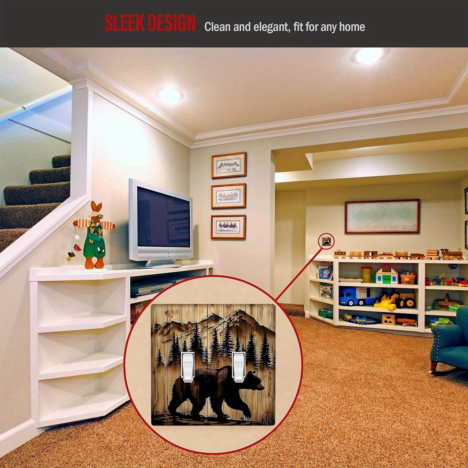 Yorug'lik kalitini qoplash uchun mustahkam polykarbonat ayiq naqshli devor plitkasi. Ichki yoki tashqi foydalanish uchun mo'ljallangan, elektr energiyasi talab qilinmaydi. Yagona yoki juft guruhda mavjud, 1 dona paketda sotiladi.