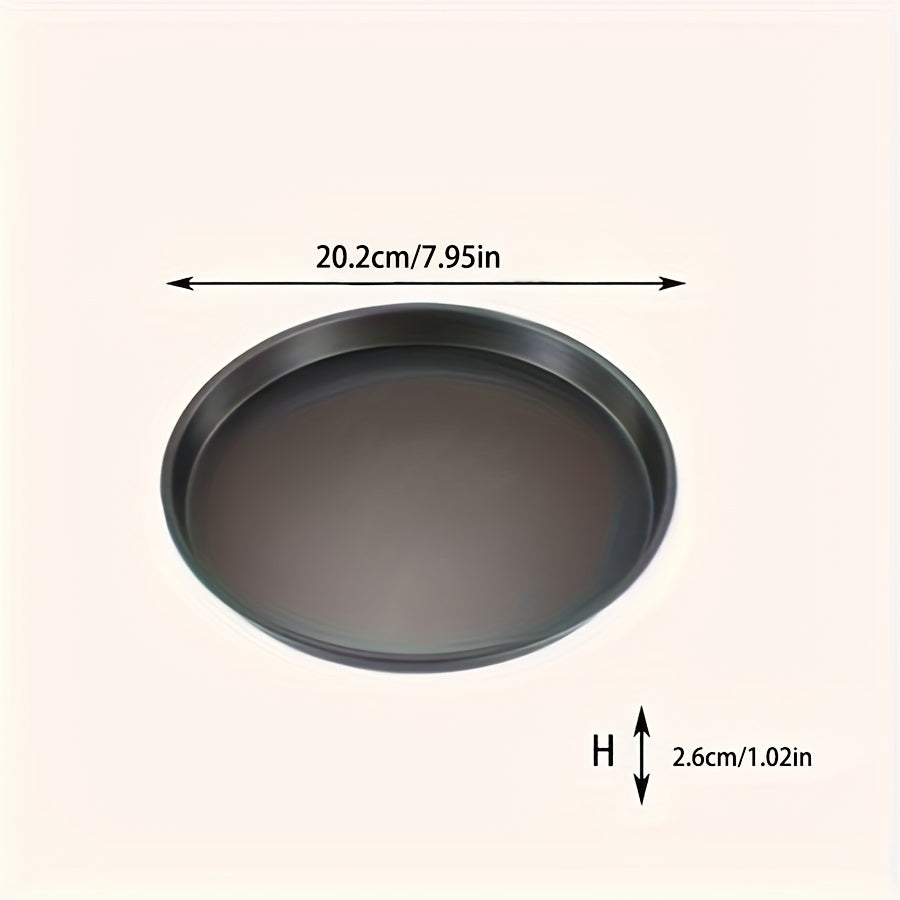 Set of Two Carbon Steel Non-Stick Pizza Pans for Baking Pies and Pizzas