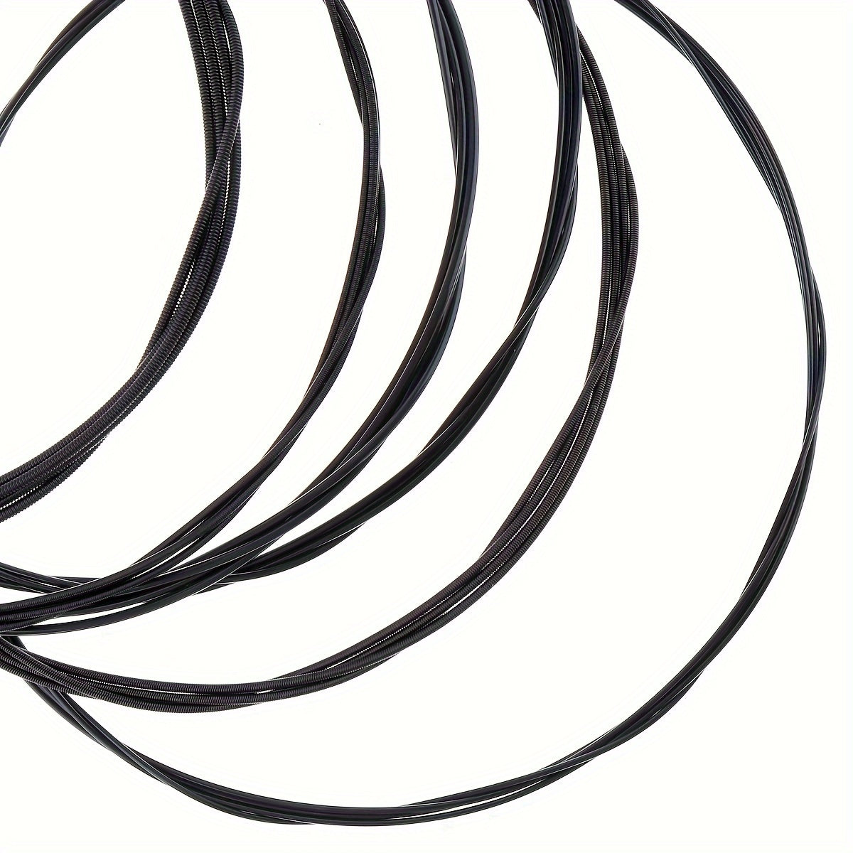 Juego de cuerdas de nylon negro para guitarra clásica 6 piezas, tensión dura 028-045