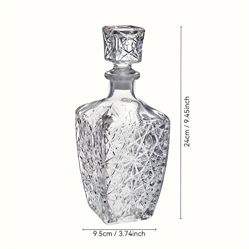 Decantador de vidrio de 800ML para cócteles de whisky y licores, bar, restaurante, fiesta