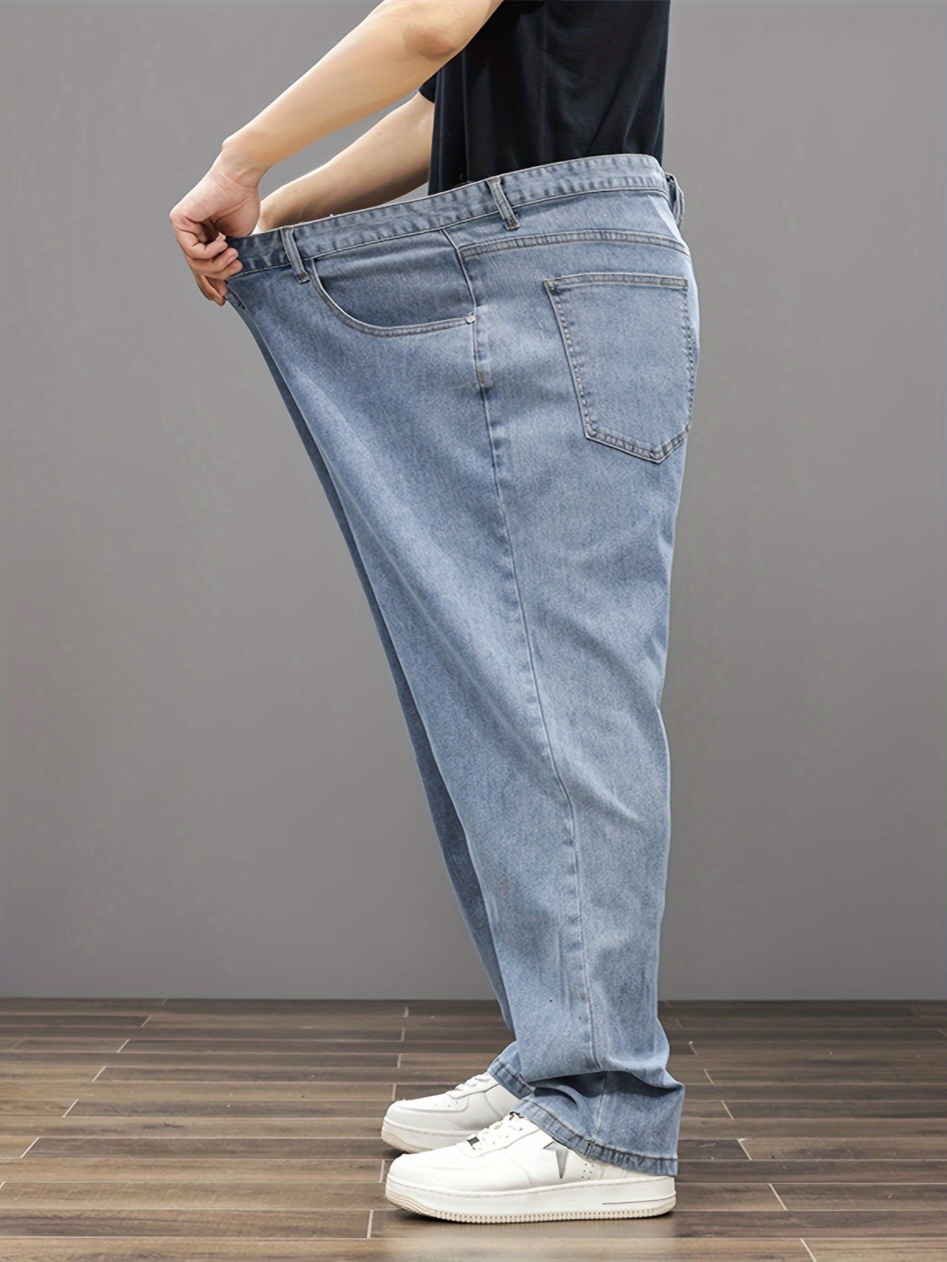 Men's Cotton Loose Fit Casual Cargo Pants in Plus Sizes