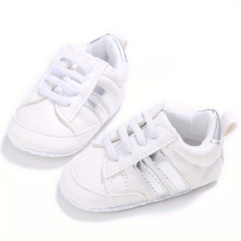 Infant Soft Bottom Stripes Light-Up Sports Shoes for Newborns Spring Fall