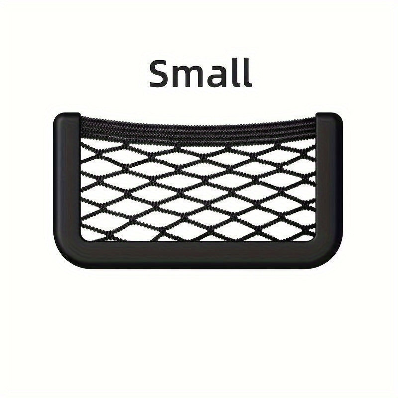 Organizador de red de almacenamiento lateral para asientos de coche para bolsos, teléfonos y accesorios